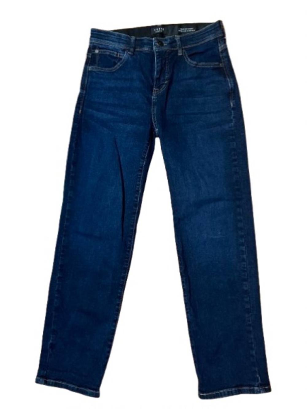 Curve Appeal Blue Comfort Waist High Rise Straight Jeans Size 27